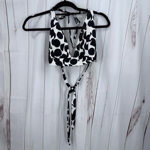 DKNY Women’s XL Patterned Triangle Swim Top Beach Pool Ocean